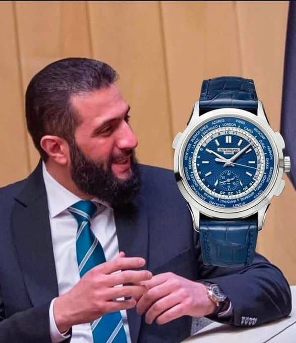 الشرع يرتدي ساعة قيمتها 82 الف دولار