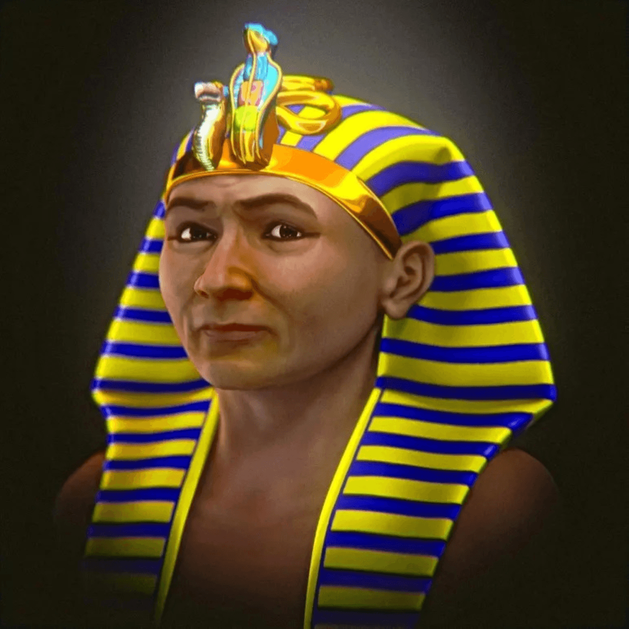 رسم وجه أمنحتب الأول بعد وفاته ب 3500 عام