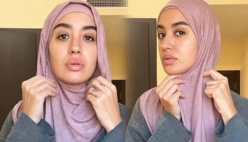 نينا عبدالملك ترتدي الحجاب وتمحي كل صورها