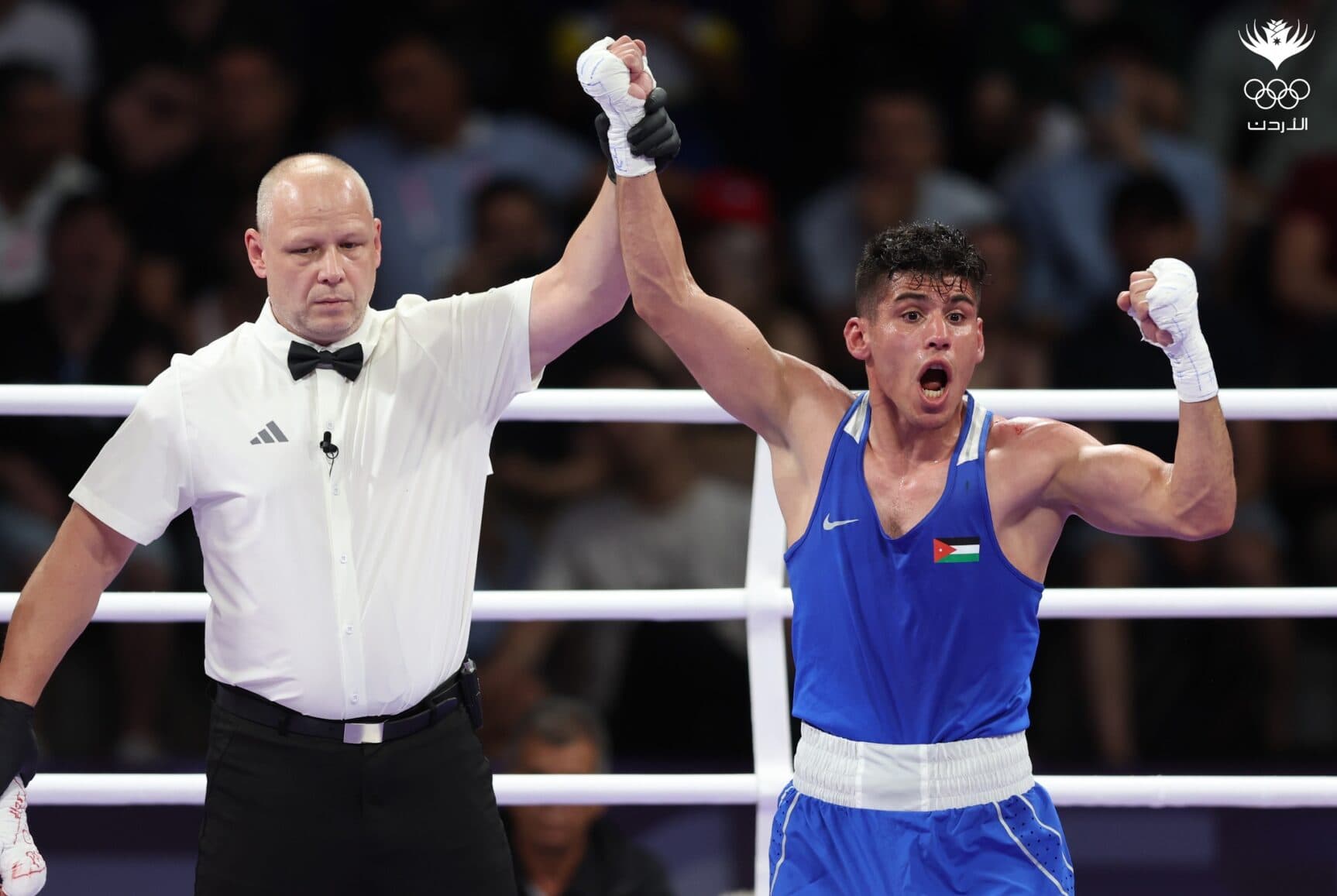 البطل الأردني زياد عشيش يقصي بطل العالم في دور الـ 32 من أولمبياد باريس
