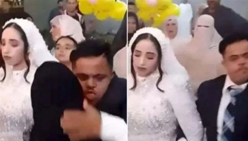 بعد بكاء العروس..السلطات المصرية تصدر قراراً بشأن عريس متلازمة داون