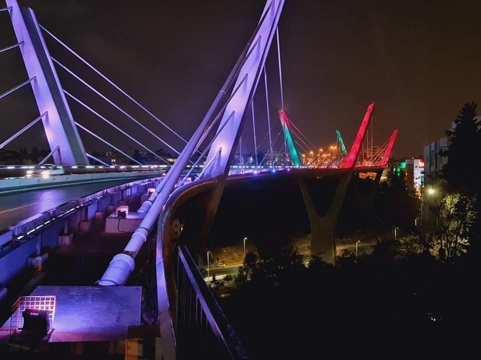 الأمانة: إنارة جسر عبدون وأبراج السادس بألوان العلم الأردني