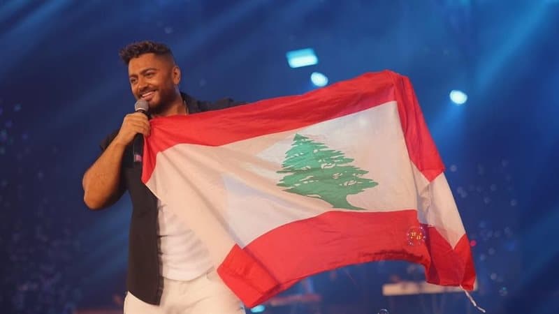 تامر حسني عن حفل لبنان: من اجمل حفلات حياتي | صورة
